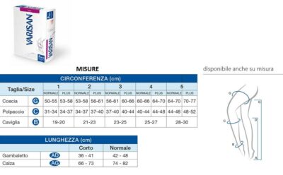 GAMBALETTI VARISAN TOP K1 TERAPEUTICI COMPRESSIONE GRADUATA 18-21 mmHg