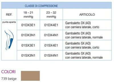 CALZE ELASTICHE CON CERNIERA LATERALE K2 PUNTA APERTA 23-32 mmHg VARISAN TOP - MODELLO GAMBALETTO