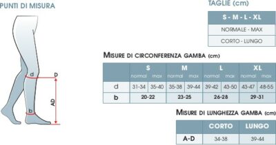 GAMBALETTI K2  23-32 mmHg IN MICROFIBRA A COSTINE PUNTA CHIUSA GLORIA MED SPA