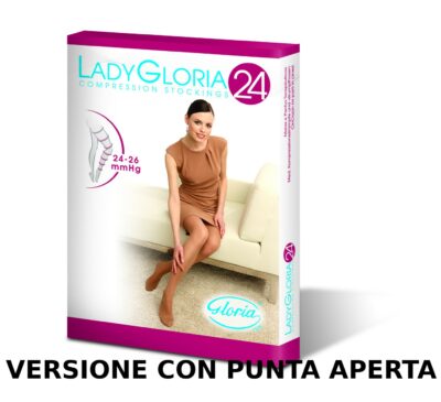 COLLANT LADY GLORIA 24 mmHg PUNTA APERTA MAGLIA A RETE