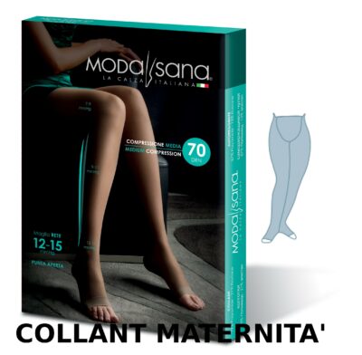 COLLANT 70 Denari MATERNITA' MAGLIA A RETE 12-15 mmHg MODA SANA