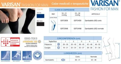 FASHION FOR MEN CCL1 GAMBALETTI (AD) TERAPEUTICI VARISAN 18-21mmHg