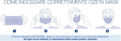 Mascherina protettiva filtrante per bambini (6-11 anni) lavabile e riutilizzabile Cizeta Medicali (confezione da 2 pezzi)