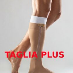 CALZE ELASTICHE CON CERNIERA TAGLIA PLUS K2 23-32 mmHg DI COMPRESSIONE PUNTA APERTA VARISAN TOP - MODELLO GAMBALETTO